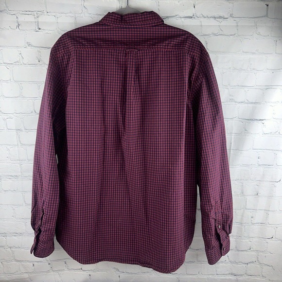 Timberland Shirt Men's XXL Check Regular Fit Long Sleeve Button Up Red White - Picture 8 of 11